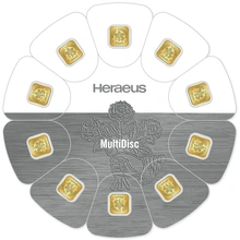 Heraeus MultiDisc 10 x 1 Grammo Lingottino d'Oro
