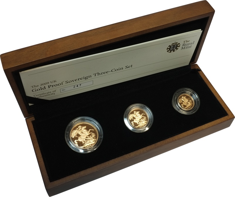 2009 Gold Proof Sovereign Three Coin Set