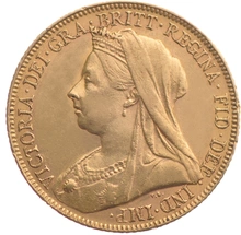 1896 Sterlina d'Oro - Vittoria Testa Velata - Londra