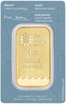 Lingotto d'oro coniato Britannia da 1 oz