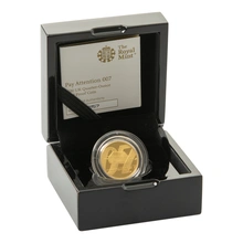 2020 Moneta d'oro James Bond - 'Pay Attention 007' - 1/4 oz Proof in cofanetto