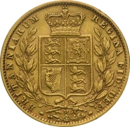 1872 Sterlina - Vittoria Giovane - Stemma Coronato - M