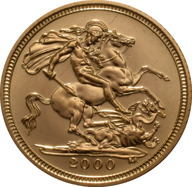 2000 Gold Half Sovereign Elizabeth II Fourth Head