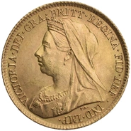 Mezza Sterlina - Vittoria - Testa Velata