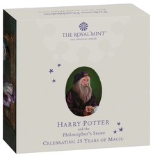2023 25° Anniversario di Harry Potter - Albus Silente - Moneta d'Argento Proof 2oz Confezionata