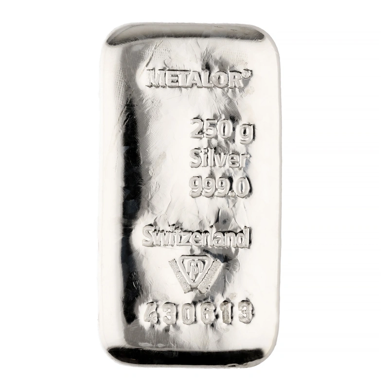 Metalor 250g Lingotto d'Argento