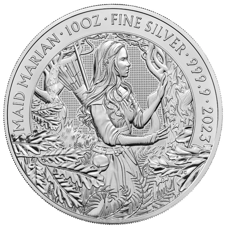 2023 Moneta d'Argento 10oz Lady Marian - Serie Miti & Leggende