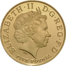 2002 - Proof 5 Pound d'Oro - Memorial Regina Madre