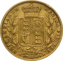 1872 Sterlina - Vittoria Giovane - Stemma Coronato - M