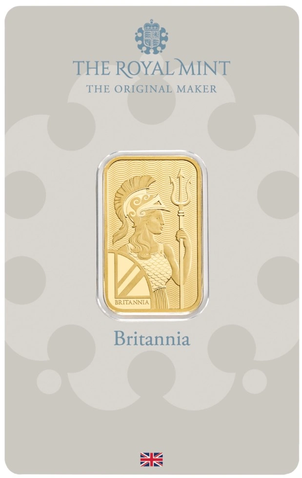Lingotto d'oro da 10 g Britannia coniato