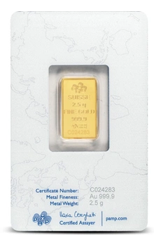PAMP Rosa Lingottino d'Oro 2.5 Grammi