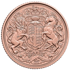 Sterlina d'oro Commemorativa Regina Elisabetta II 2022