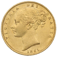 1865 Sterlina - Vittoria Giovane - Stemma Coronato - Londra