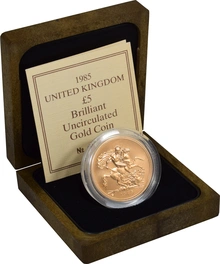 1985 - Proof 5 Pound d'Oro - Mai Circolato
