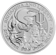 2024 Britannia & Liberty - Moneta d'argento da 1oz