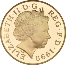 1999 2000 - Proof 5 Pound d'Oro - Millenium
