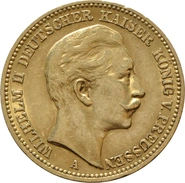 20 Marchi d'Oro Tedeschi - Guglielmo II 1889 - 1913