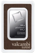 Valcambi Lingotto di Platino 100g