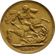 1907 Sterlina - Edoardo VII - P