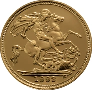 1992 Mezza Sterlina - Elisabetta II - Terzo ritratto - Corona Anziana - Proof senza Confezione