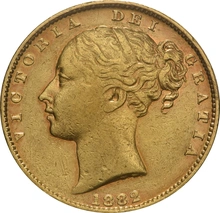 1882 Sterlina - Vittoria Giovane - Stemma Coronato - M