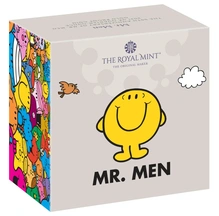 2021 Moneta d'oro Mr Men 'Mr Happy' 1/4oz Proof in cofanetto