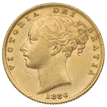 1886 Sterlina - Vittoria Giovane - Stemma Coronato - S