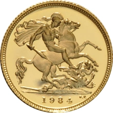 1984 Mezza Sterlina - Elisabetta II - Corona Giovane - Proof senza Confezione
