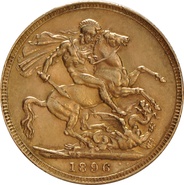 1896 Sterlina d'Oro - Vittoria Testa Velata - Londra