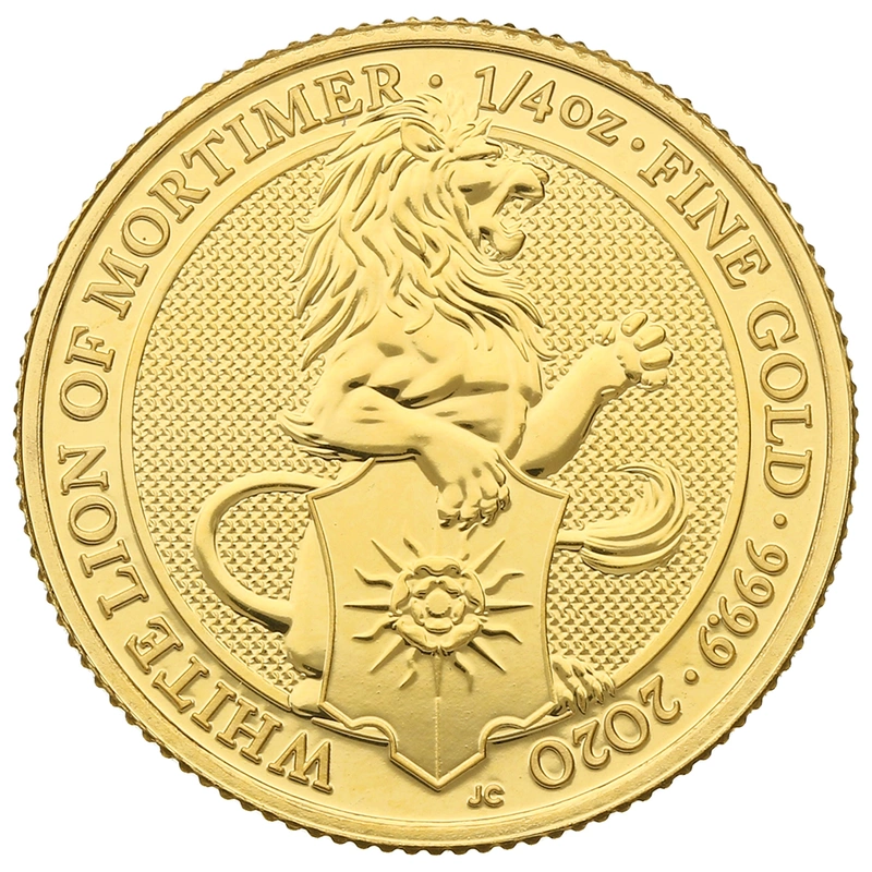 2020 Leone Bianco di Mortimer d'Oro 1/4oz- Queen's Beast