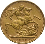 1898 Sterlina d'Oro - Vittoria Testa Velata - Londra