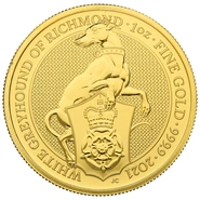 2021 Levriero Bianco di Richmond d'Oro 1oz - Queen's Beast
