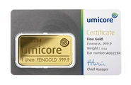 Umicore 1oz Lingotto d'Oro