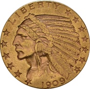Eagle Americana Capo Indiano $5 d'Oro