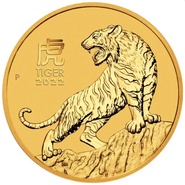 Anno della Tigre 2022 in oro 1oz - Perth Mint