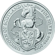 Unicorno di Scozia d'Argento 2oz - Queen's Beast