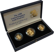 1988 Proof Sterline d'Oro - Cofanetto da 3 Monete