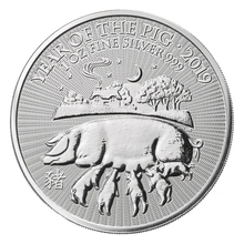 Anno del Maiale 2019 d'Argento - Royal Mint