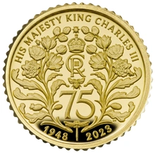 2023 75° Compleanno di Re Carlo III - Moneta d'Oro Proof 1/40oz