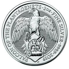 Il Falco dei Plantageneti d'Argento 2oz - Queens Beast