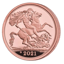 2021 Sterline d'Oro Proof - Cofanetto da 5 Monete