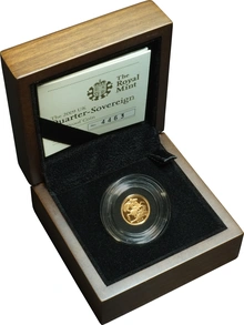2009 Proof Quarto di Sterlina d'Oro - Cofanetto