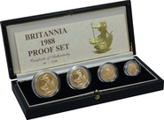 1988 Proof Britannia d'Oro - Cofanetto da 4 Monete