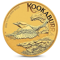 Moneta d'oro australiana Kookaburra 2026 da 1/10 oz
