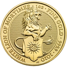 2020 Leone Bianco di Mortimer d'Oro 1oz - Queen's Beast