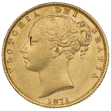 1871 Sterlina - Vittoria Giovane - Stemma Coronato - Londra