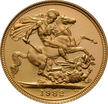 1982 Proof Sterlina d'Oro - Cofanetto