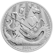 2024 Moneta d'argento di San Giorgio e il Drago da 1z