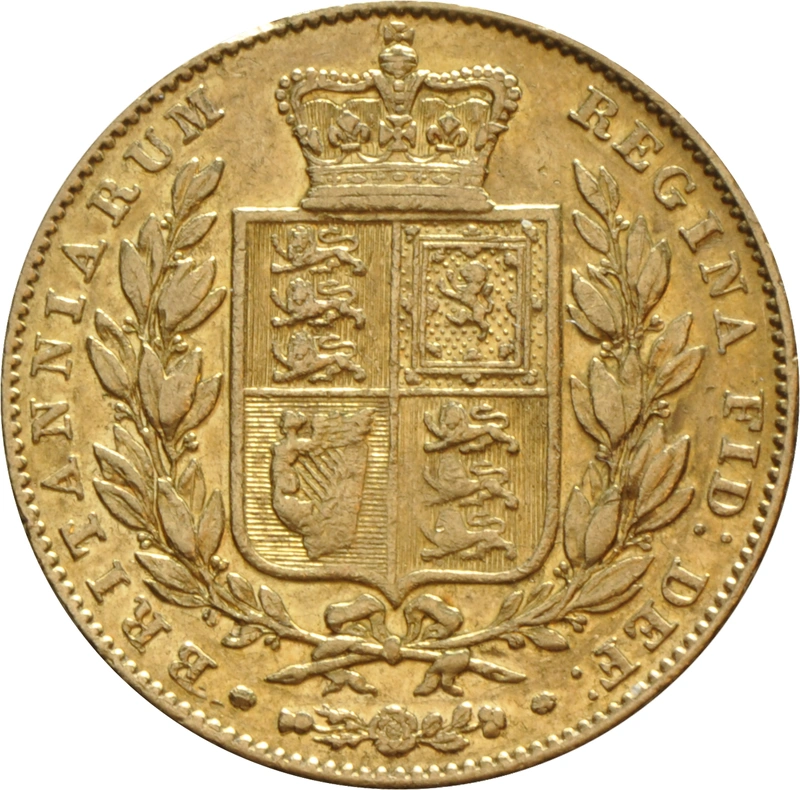 1844 Sterlina - Vittoria Giovane - Stemma Coronato - Londra