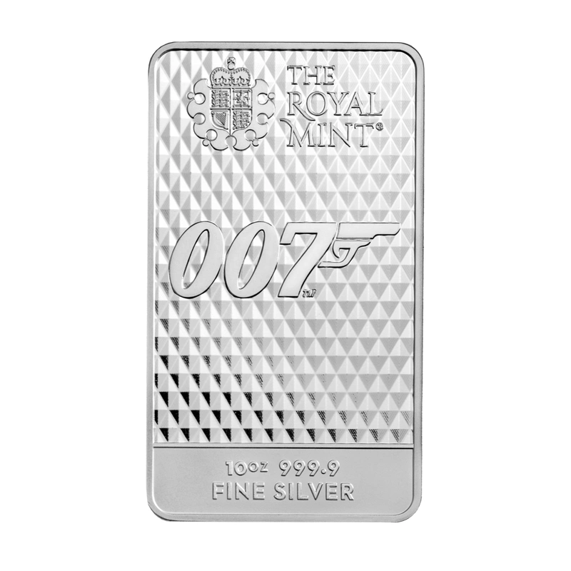 10oz Diamonds are Forever James Bond 007 Silver Bar